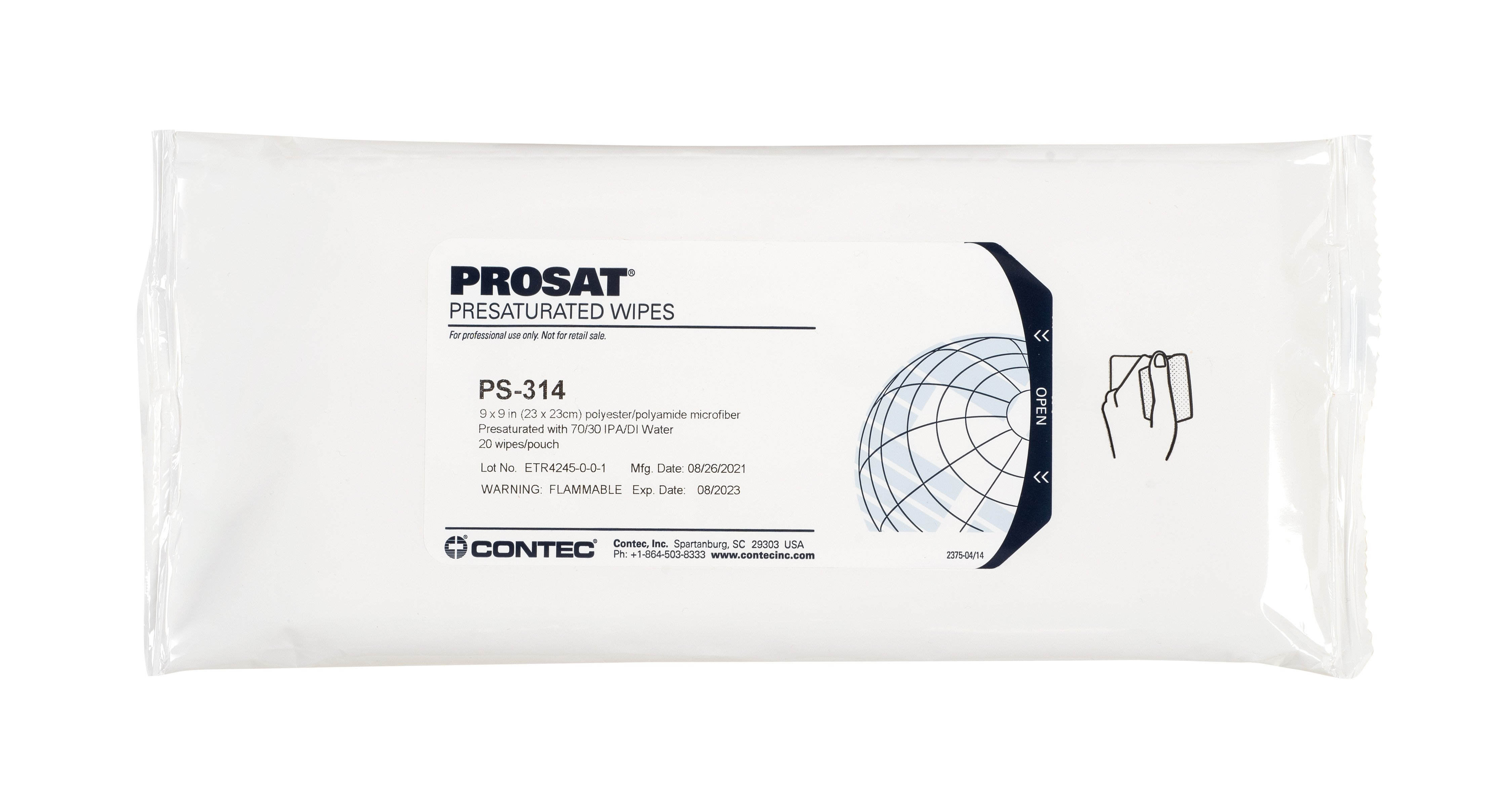 PROSAT Pi Microfiber Wipes 