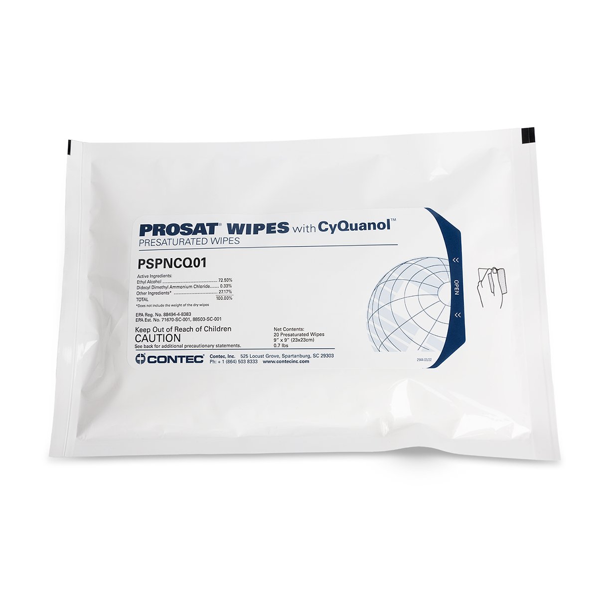 PROSAT Wipes with CyQuanol™-2